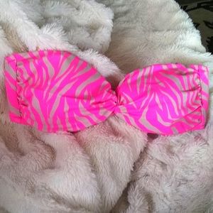 Victoria Secret bikini top, m/m, hot pink/tan